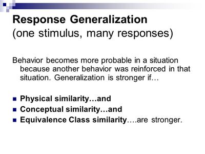 Response Generalization Short Definition